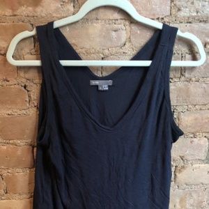 Navy layered v-neck tank